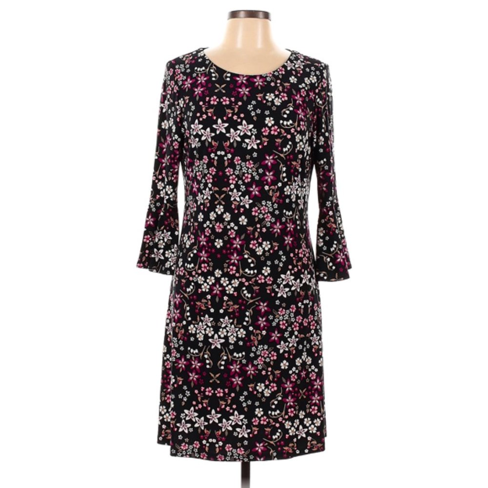 Tommy Hilfiger Black Floral Jersey Dress